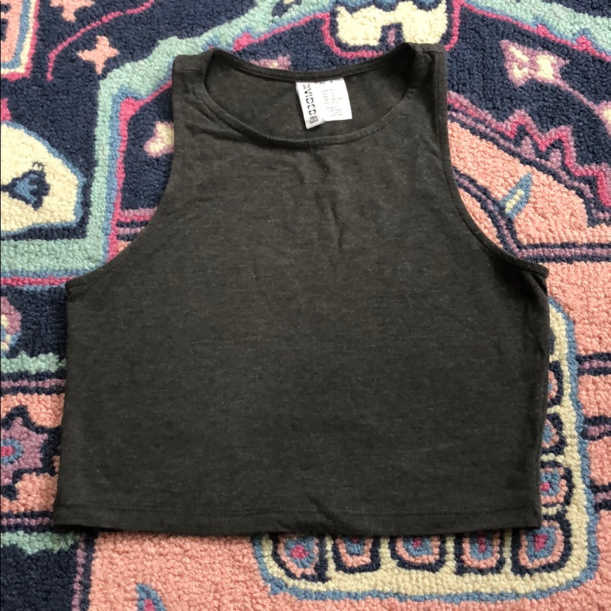 Gray Crop Top